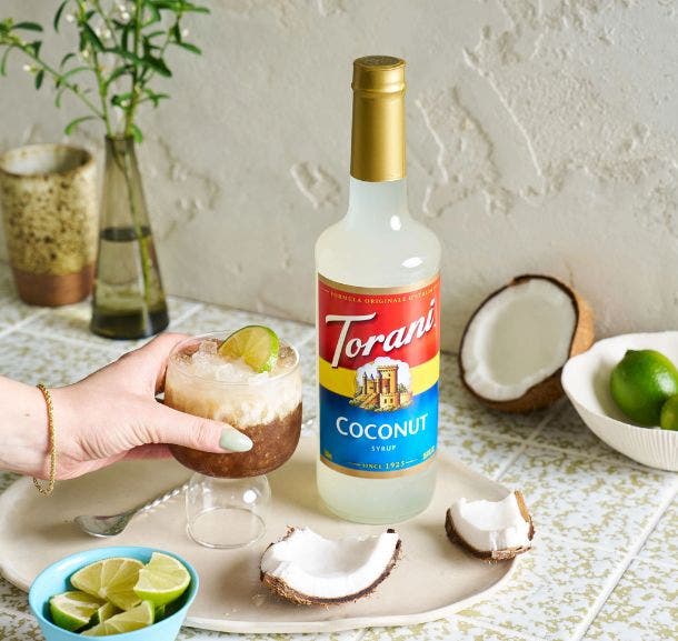 Official Torani syrup bottle and dirty soda